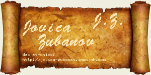 Jovica Zubanov vizit kartica